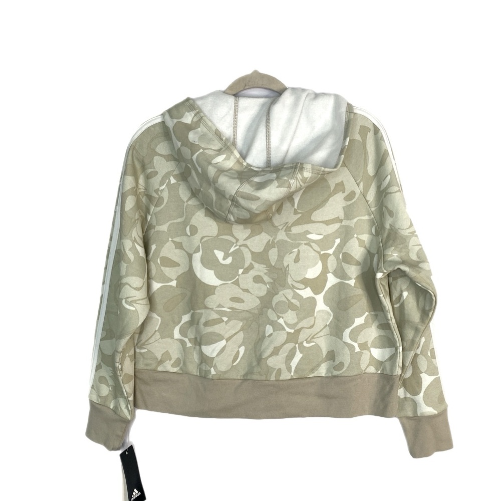 Adidas Girl’s Wonder Beige Fleece Jacket full zipper Size XL NWT - Picture 2 of 5